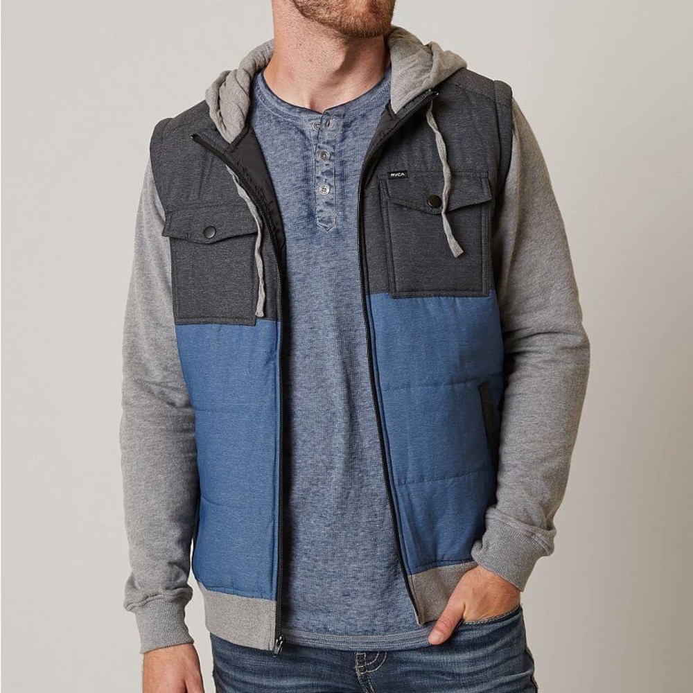 RVCA Wayward Puffer Jacket- Gray & Blue